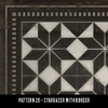 Classic Pattern 20 Stargazer with border - vinyl floor cloth swatch