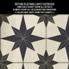 Classic Pattern 20 Astraea lightly distressed - vinyl floor cloth swatch