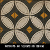 Pattern 70 May the Lights Guide You Home - vinyl floor cloth sample swatch