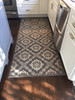 Williamsburg Bookbinder Dixon - vinyl floor cloth used in a kitchen 