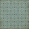Williamsburg Bookbinder Purdie - vinyl floor cloth sizes 60x60, 72x72, 84x84