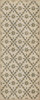 Williamsburg Naturalist Clayton - vinyl floor cloth size 36x90