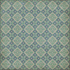 Williamsburg Tarpley Tarleton - vinyl floor cloth sizes 60x60, 72x72