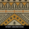 Pattern 75 Choose What is Divine - vinyl floor cloth swatch sample