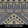 Pattern 75 Live Without Sorrow - vinyl floor cloth swatch sample