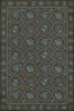 Williamsburg Crewelwork Delphinium - vinyl floor cloth, Image for all rectangle sizes