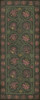 Williamsburg Crewelwork Dianthus - vinyl floor cloth size 36x90