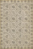Williamsburg Crewelwork Hollyhock - vinyl floor cloth, Image for all rectangle sizes