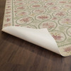 Williamsburg Crewelwork Rose Campion - vinyl floor cloth underside