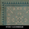 Classic Pattern 21 Alice in Wonderland - vinyl floor cloth swatch sample