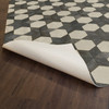 Illuminated Black Star - vinyl floor cloth underside 