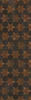 Illuminated Dark Star - vinyl floor cloth sizes 24x77, 30x96, 26x83, 36x115