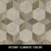 Illuminated Starlight - vinyl floor cloth swatch sample