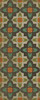 Pattern 33 Annas Garden vinyl floor cloth sizes  30x75,36x90