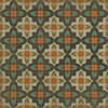 Pattern 33 Annas Garden vinyl floor cloth sizes 36x36, 48x48
