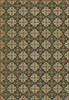 Pattern 33 Annas Garden vinyl floor cloth sizes 96x140, 120x175