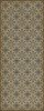 Pattern 81 Dining Car - vinyl floor cloth sizes 30x75, 36x90