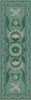 Williamsburg Applique Barred Clouds Bloom - vinyl floor cloth size 36x115