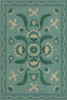 Williamsburg Applique Barred Clouds Bloom - vinyl floor cloth, Image for all rectangle sizes