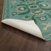 Williamsburg Applique Barred Clouds Bloom - vinyl floor cloth underside 