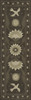 Williamsburg Applique Stitches of the Hours - vinyl floor cloth size 36x115