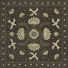 Williamsburg Applique Stitches of the Hours - vinyl floor cloth, Image for all rectangle sizes