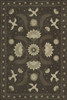 Williamsburg Applique Stitches of the Hours - vinyl floor cloth, Image for all rectangle sizes