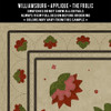 Williamsburg Applique The Frolic - vinyl floor cloth swatch sample