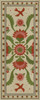 Williamsburg Applique The Frolic - vinyl floor cloth size 36x90