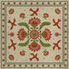 Williamsburg Applique The Frolic - vinyl floor cloth, Image for all square sizes