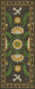Williamsburg Applique The Greenest Dells - vinyl floor cloth size 36x90