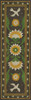 Williamsburg Applique The Greenest Dells - vinyl floor cloth sizes 24x77, 30x96, 36x115