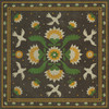 Williamsburg Applique The Greenest Dells - vinyl floor cloth, Image for all square sizes