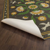 Williamsburg Applique The Greenest Dells - vinyl floor cloth underside 