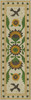 Williamsburg Applique Wild Bees Song - vinyl floor cloth size 36x115