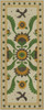Williamsburg Applique Wild Bees Song - vinyl floor cloth size 36x90