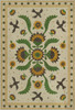 Williamsburg Applique Wild Bees Song - vinyl floor cloth, Image for all rectangle sizes