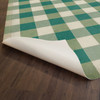 Williamsburg Gingham Canvas Green - vinyl floor cloth underside 