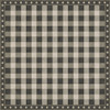 Williamsburg Gingham Tile Black - vinyl floor cloth sizes 96x96, 120x120
