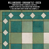 Williamsburg Gingham Tile Green - vinyl floor cloth swatch sample