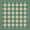Williamsburg Gingham Tile Red - vinyl floor cloth sizes 60x60, 72x72