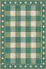 Williamsburg Gingham Tile Green - vinyl floor cloth sizes 20x30, 24x36, 38x56