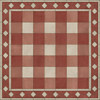 Williamsburg Gingham Tile Red - vinyl floor cloth sizes 36x36, 48x48