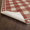 Williamsburg Gingham Tile Red - vinyl floor cloth underside 