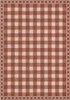 Williamsburg Gingham Tile Red - vinyl floor cloth size 84x120