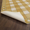 Williamsburg Gingham Tile Yellow - vinyl floor cloth underside 