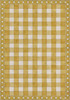 Williamsburg Gingham Tile Yellow - vinyl floor cloth size 84x120