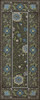 Williamsburg Indian Quilt Jaipur - vinyl floor cloth sizes 30x75, 36x90