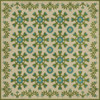 Williamsburg Needlework Eliza's Embroidery - vinyl floor cloth sizes 96x96, 120x120