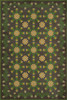 Williamsburg Needlework Polly's Penny Squares - vinyl floor cloth sizes 20x30, 24x36, 38x56, 52x76, 70x102